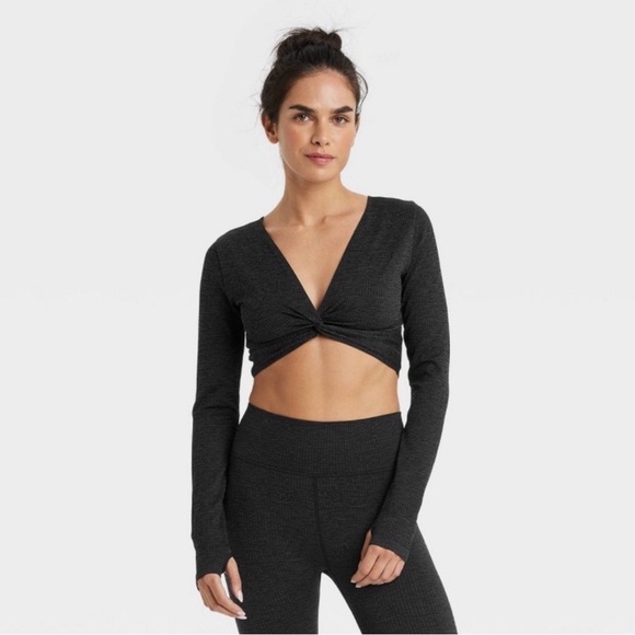 JoyLab Tops - Women’s JoyLab Athleisure Wear Two Ways Cropped Top